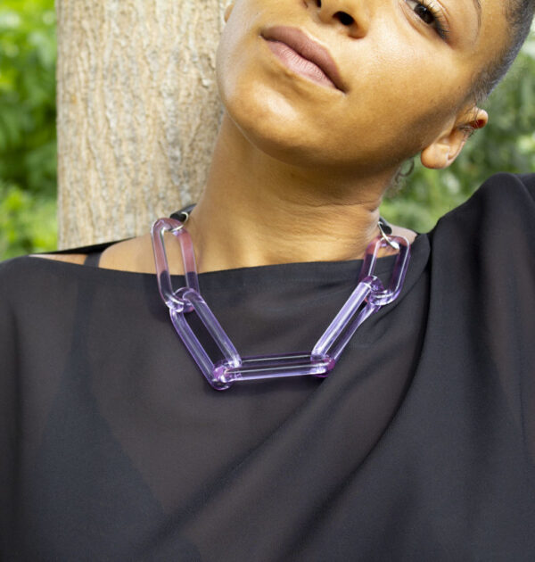 Collar Scatenata - 5 eslabones Lila